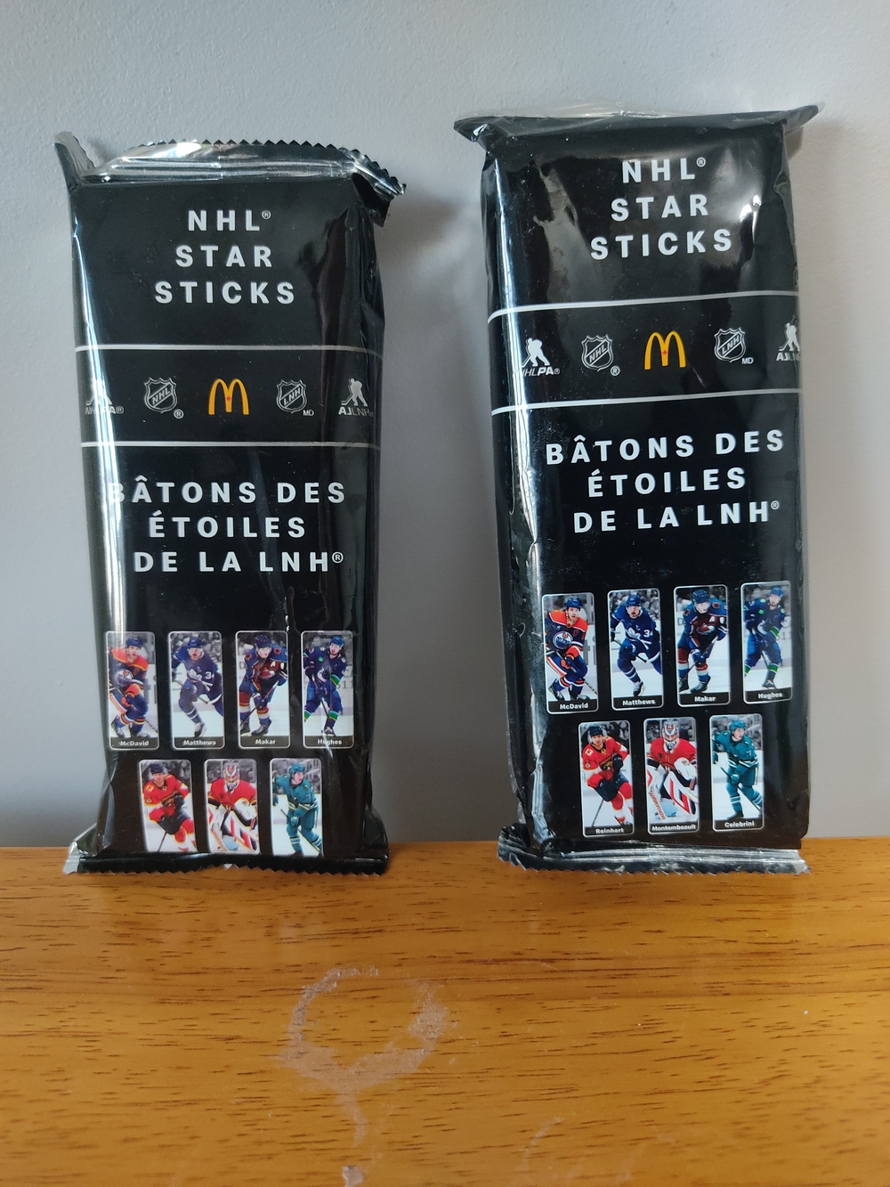 McDonald's NHL Star Sticks Pack of 2